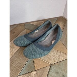 Allbirds Women 9 Tree Breezer Flat Round Toe Teal Green/Blue Stretch Knit‎ Shoe